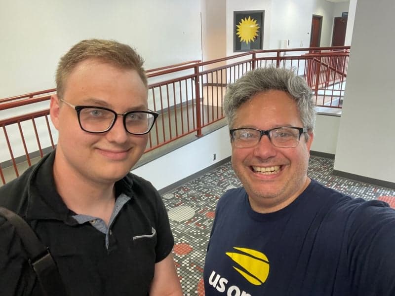 Niklas Kennedy at an IBM Z and LinuxONE lab